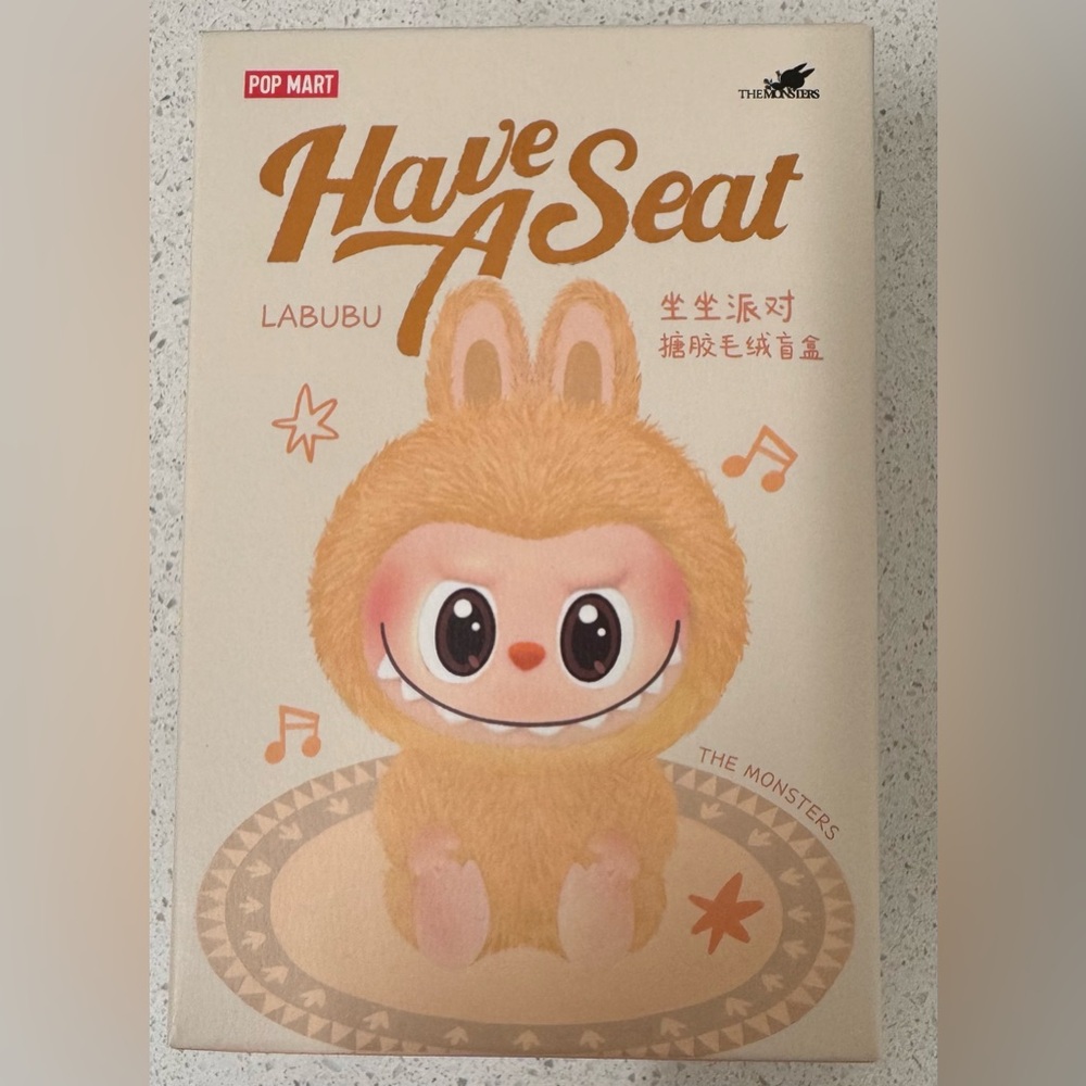 AUTHENTIC NEW Pop Mart LABUBU Have a Seat Vinyl Plush - HEHE (SEALED BOX)